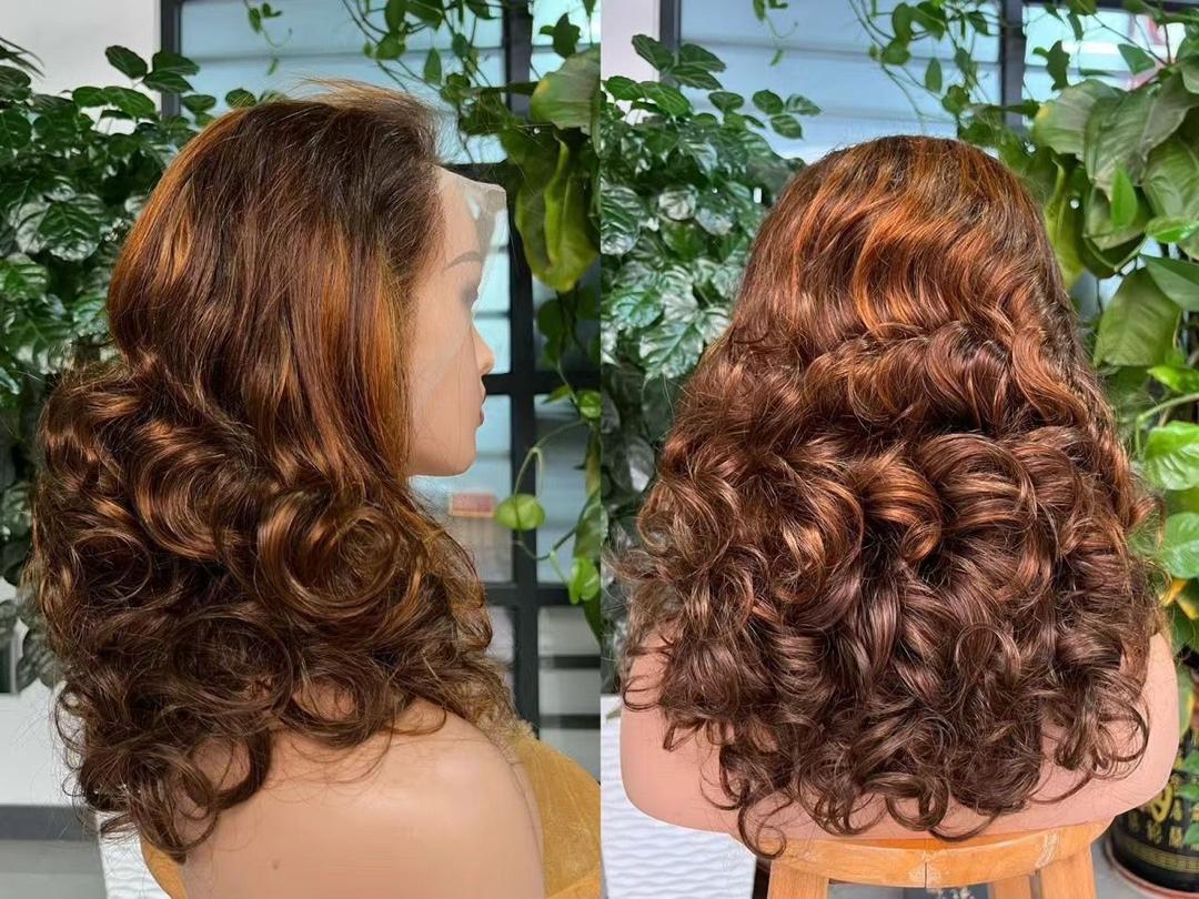 14 inch of Layered Spiral Vietnamese luxury Curls 100% human hair