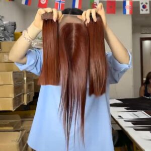 Luxury Vietnamese Raw Bone straight (Color: Chestnut brown)