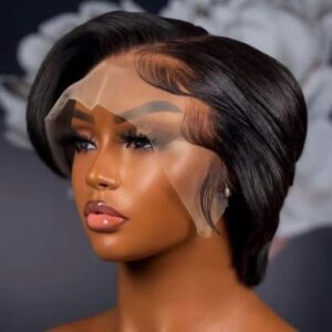 Short Bob Human Hair 100% Human Hair with Good Density